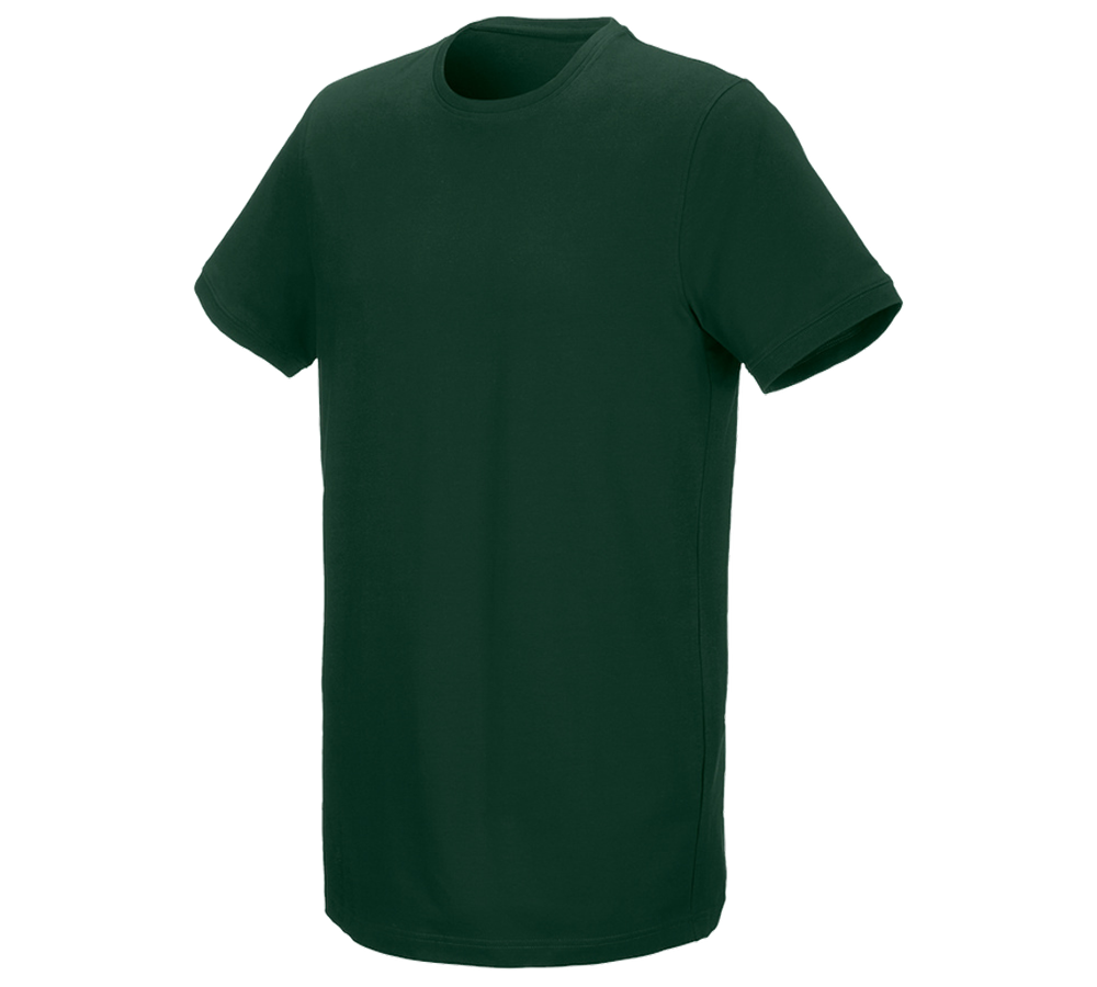 Zahradní / Lesnictví a Zemědělství: e.s. Tričko cotton stretch, long fit + zelená