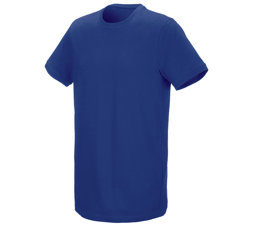 Trička, svetry & košile: e.s. Tričko cotton stretch, long fit + modrá chrpa