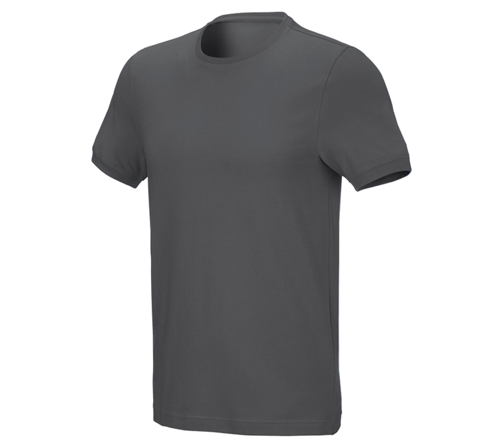 Trička, svetry & košile: e.s. Tričko cotton stretch, slim fit + antracit