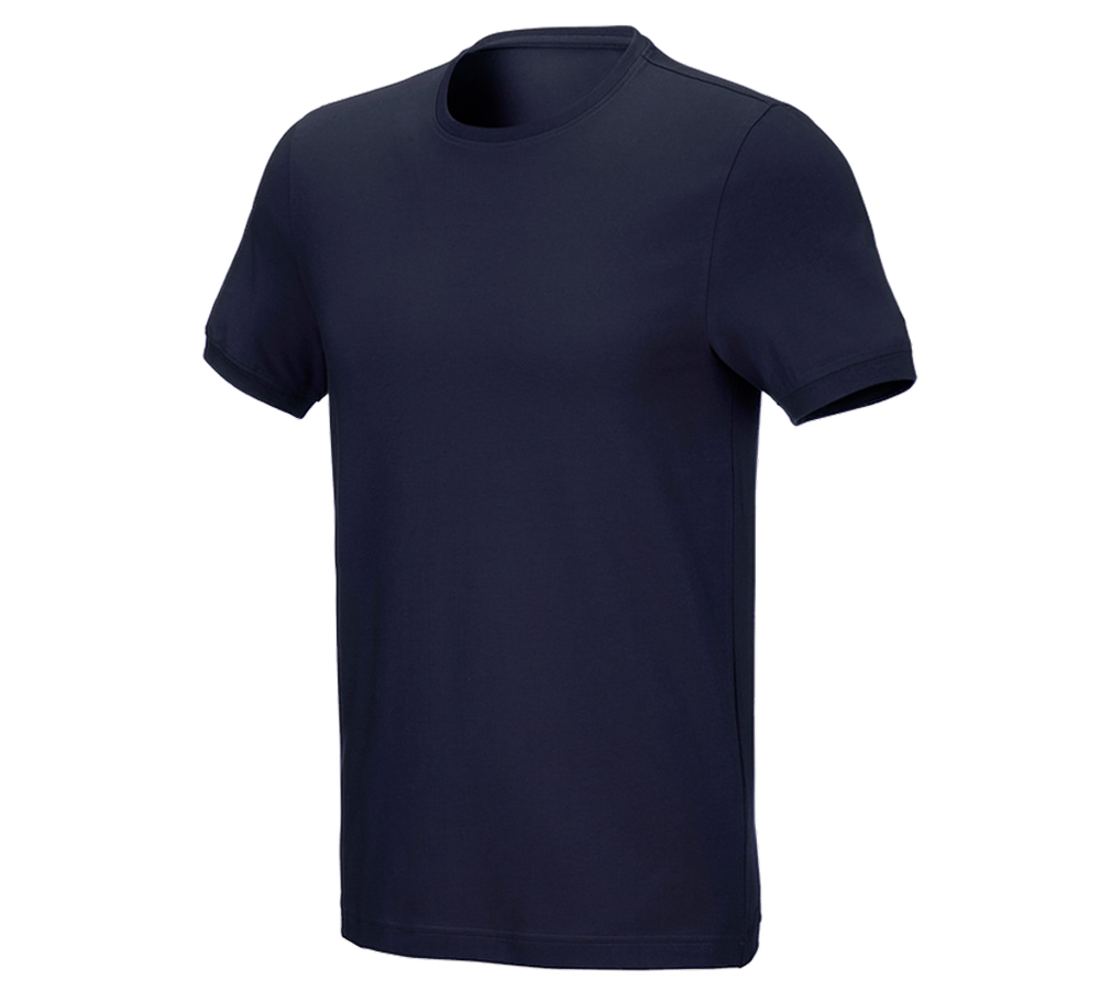 Trička, svetry & košile: e.s. Tričko cotton stretch, slim fit + tmavomodrá