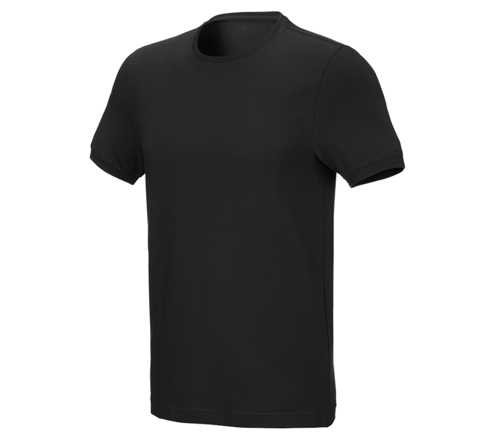 Trička, svetry & košile: e.s. Tričko cotton stretch, slim fit + černá