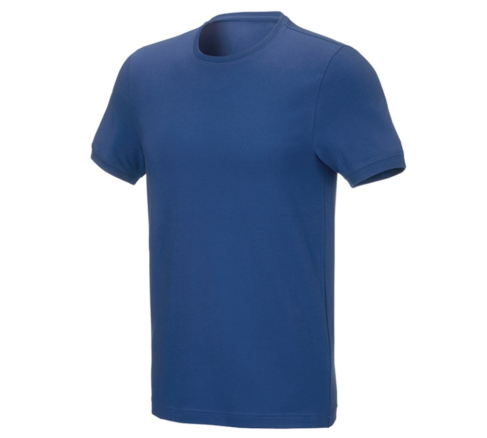 Témata: e.s. Tričko cotton stretch, slim fit + alkalická modrá