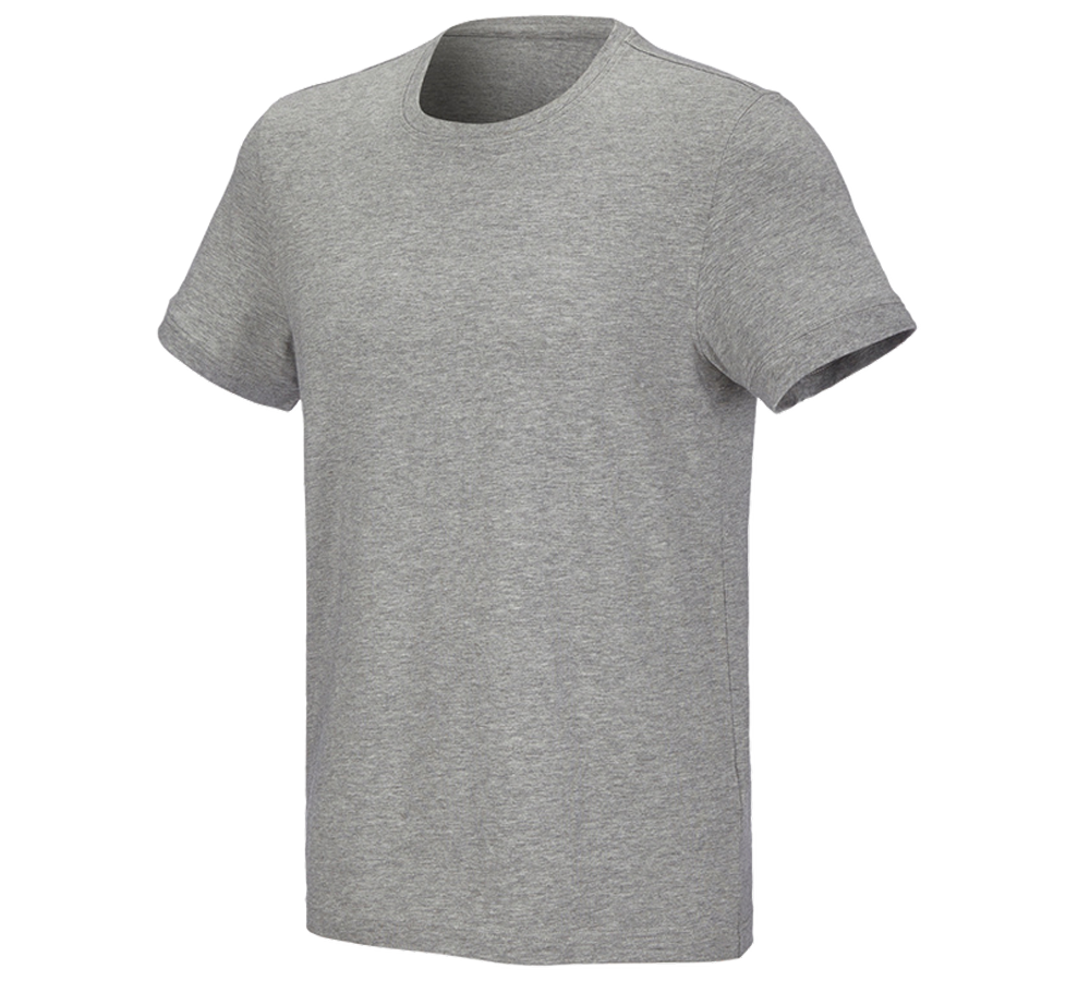Trička, svetry & košile: e.s. Tričko cotton stretch + šedý melír