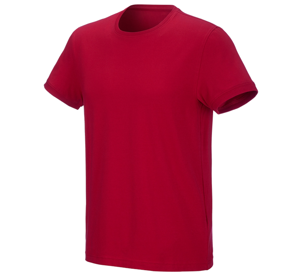 Trička, svetry & košile: e.s. Tričko cotton stretch + ohnivě červená