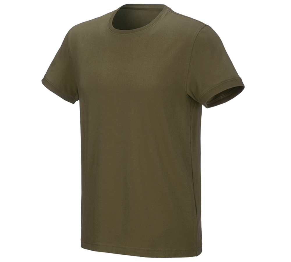 Trička, svetry & košile: e.s. Tričko cotton stretch + bahnitá zelená