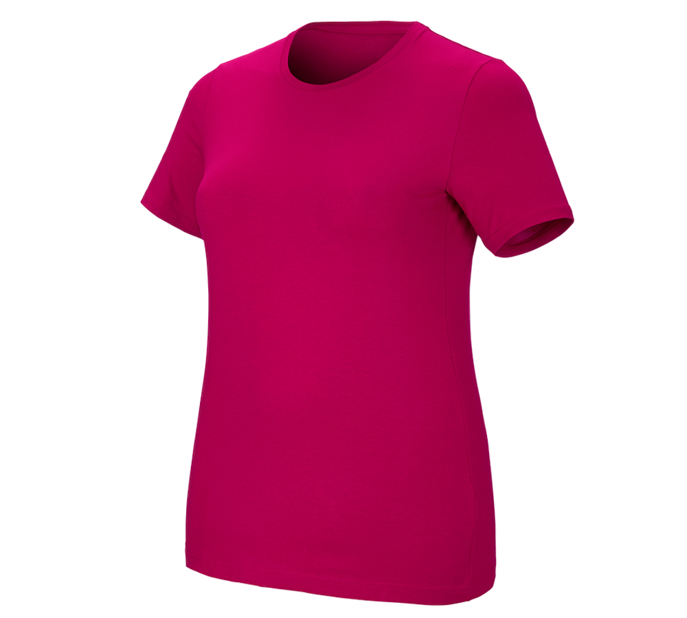 Trička | Svetry | Košile: e.s. Tričko cotton stretch, dámské, plus fit + lesní plody