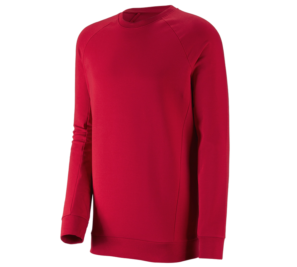 Trička, svetry & košile: e.s. Mikina cotton stretch, long fit + ohnivě červená