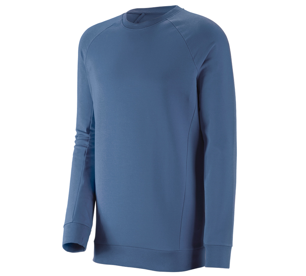 Trička, svetry & košile: e.s. Mikina cotton stretch, long fit + kobalt