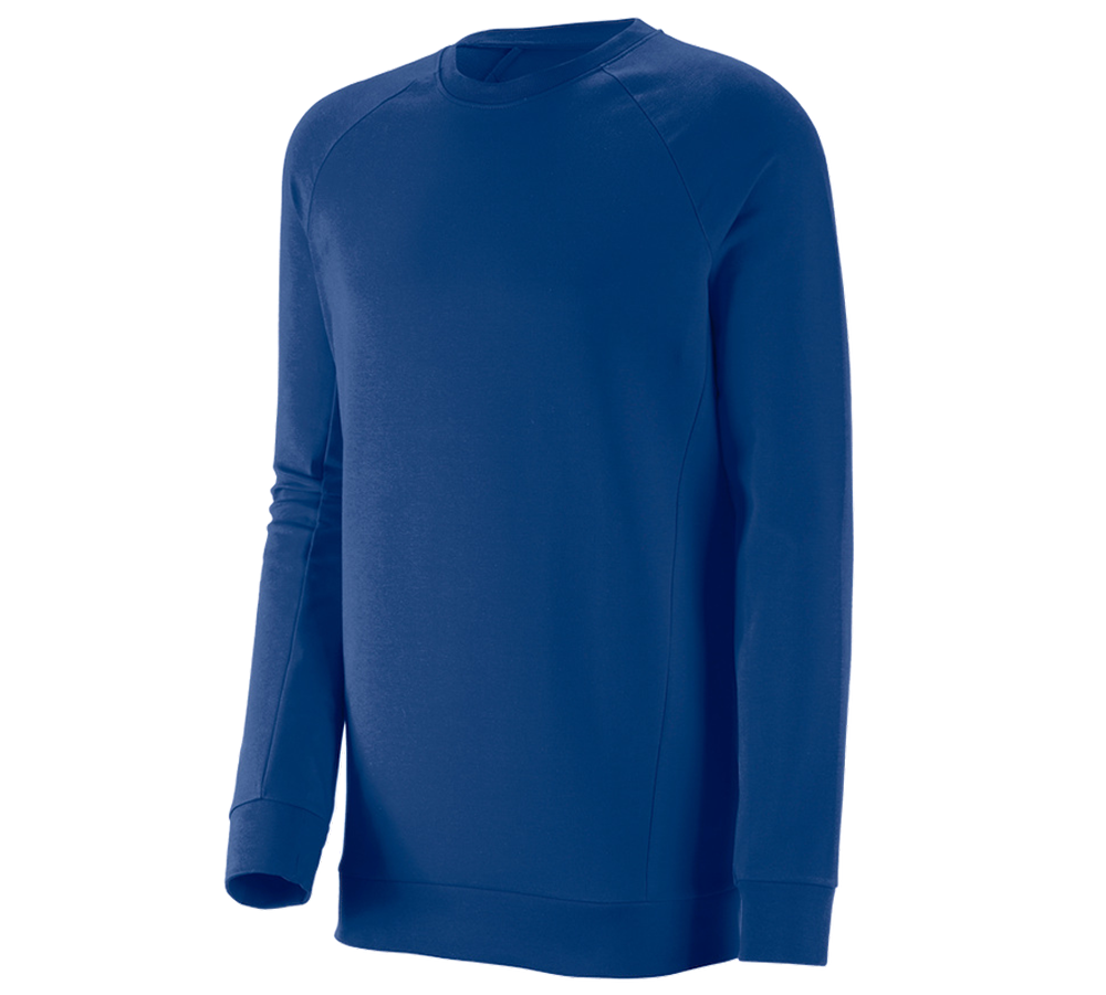 Trička, svetry & košile: e.s. Mikina cotton stretch, long fit + modrá chrpa