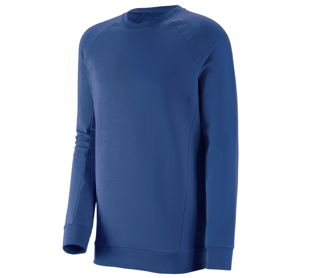 Trička, svetry & košile: e.s. Mikina cotton stretch, long fit + alkalická modrá