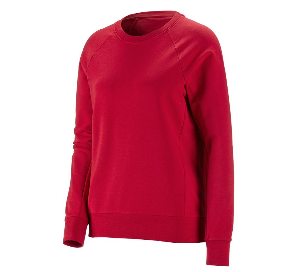 Trička | Svetry | Košile: e.s. Mikina cotton stretch, dámská + ohnivě červená