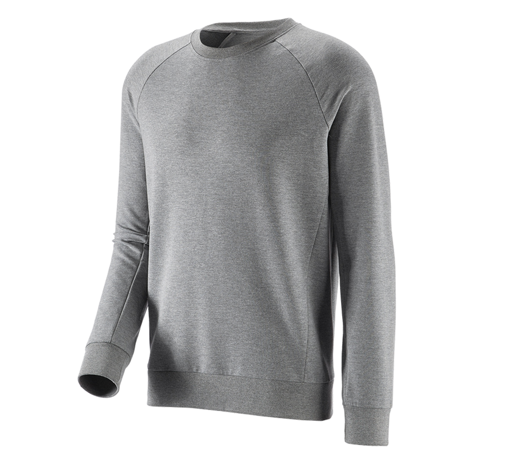 Trička, svetry & košile: e.s. Mikina cotton stretch + šedý melír
