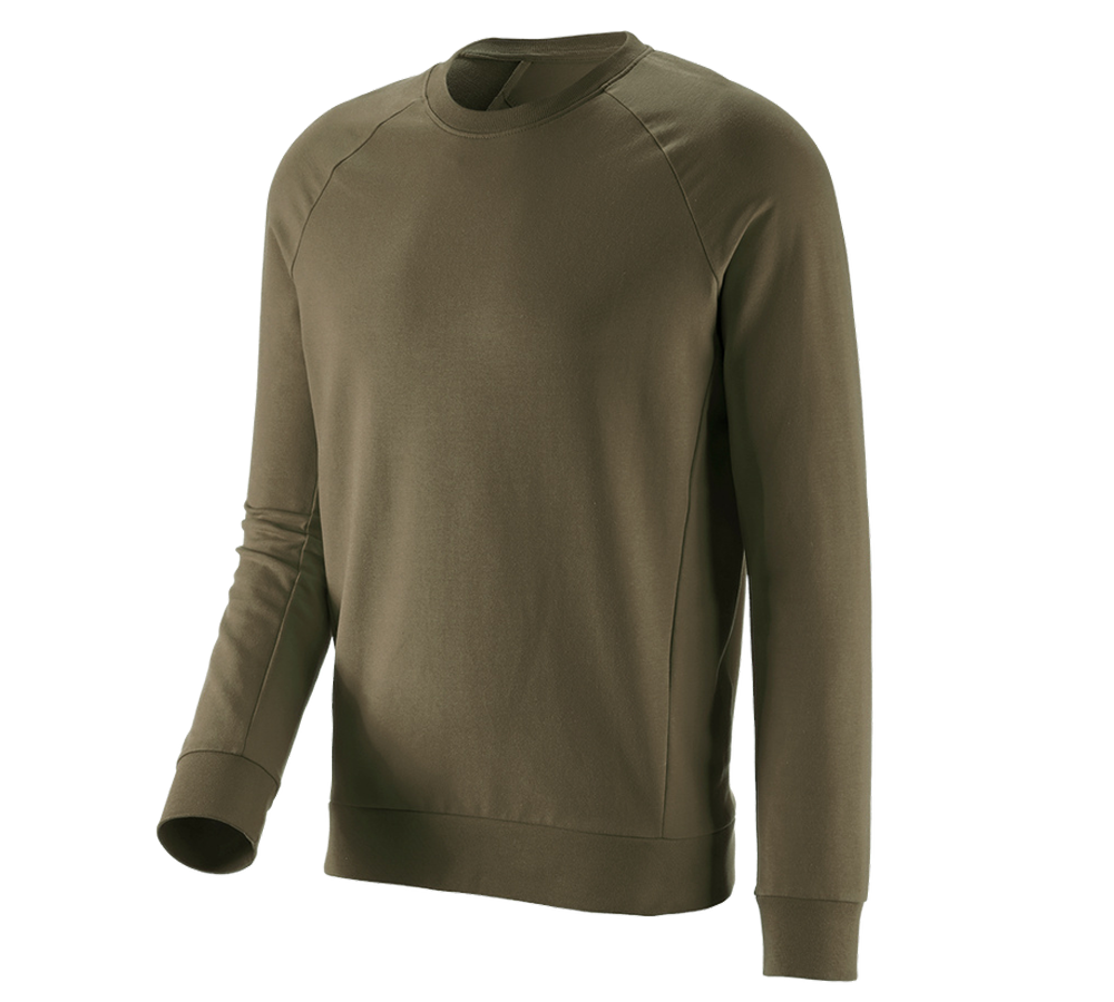 Trička, svetry & košile: e.s. Mikina cotton stretch + bahnitá zelená