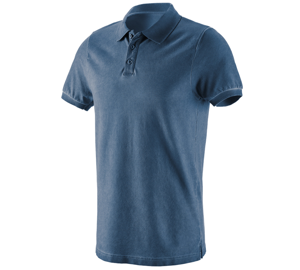Trička, svetry & košile: e.s. Polo-Tričko vintage cotton stretch + antická modrá vintage