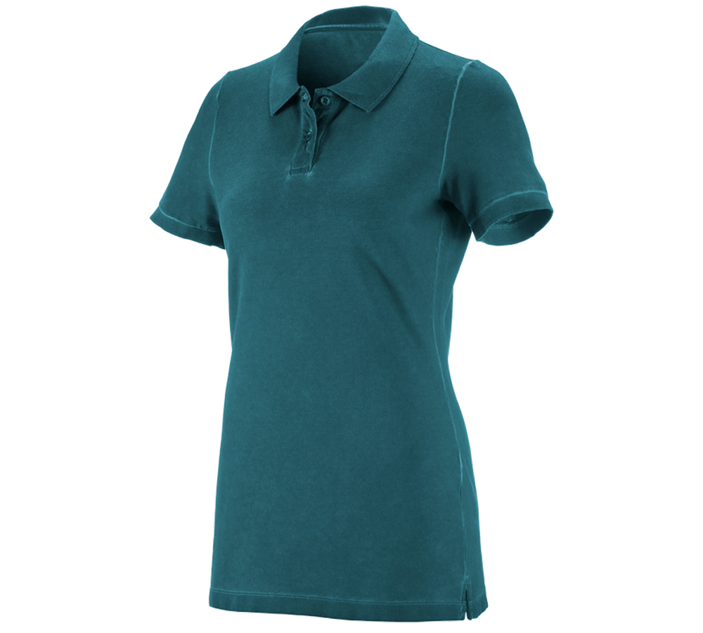 Trička | Svetry | Košile: e.s. Polo-Tričko vintage cotton stretch, dámská + tmavě kyanová vintage