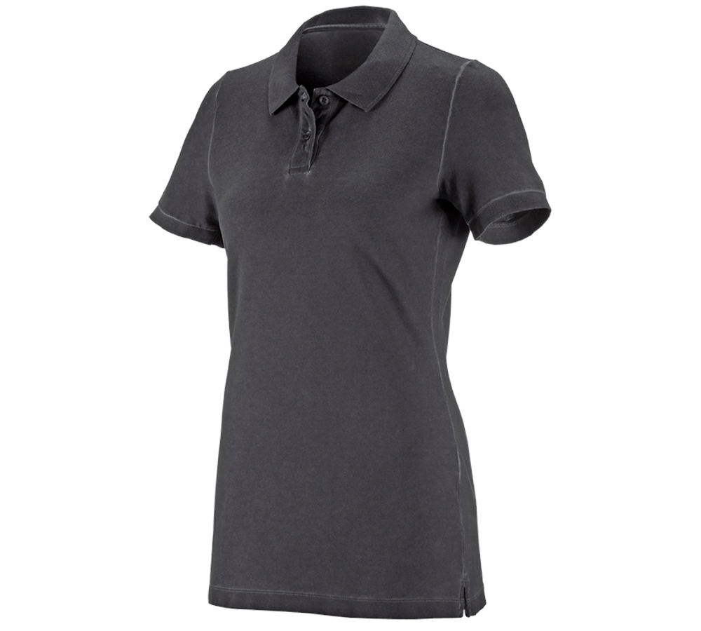 Trička | Svetry | Košile: e.s. Polo-Tričko vintage cotton stretch, dámská + oxidově černá vintage