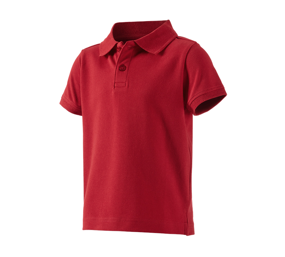 Témata: e.s. Polo-Tričko cotton stretch, dětská + ohnivě červená