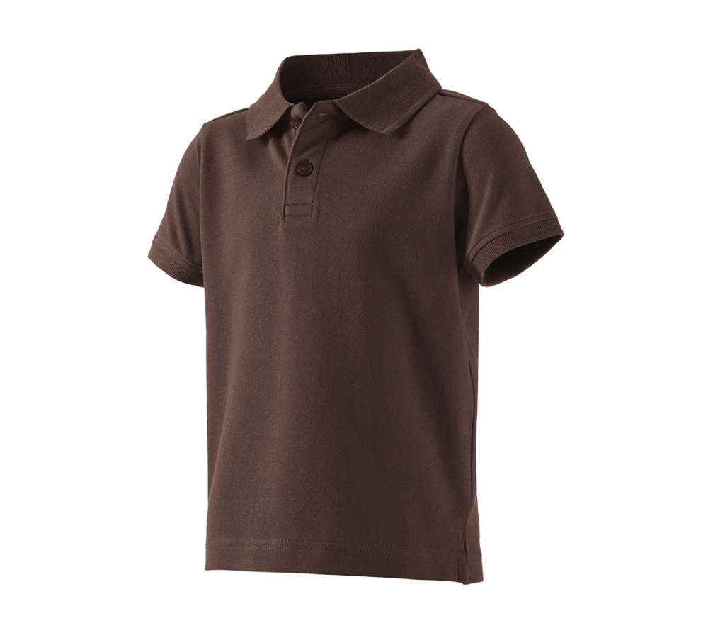 Trička | Svetry | Košile: e.s. Polo-Tričko cotton stretch, dětská + kaštan
