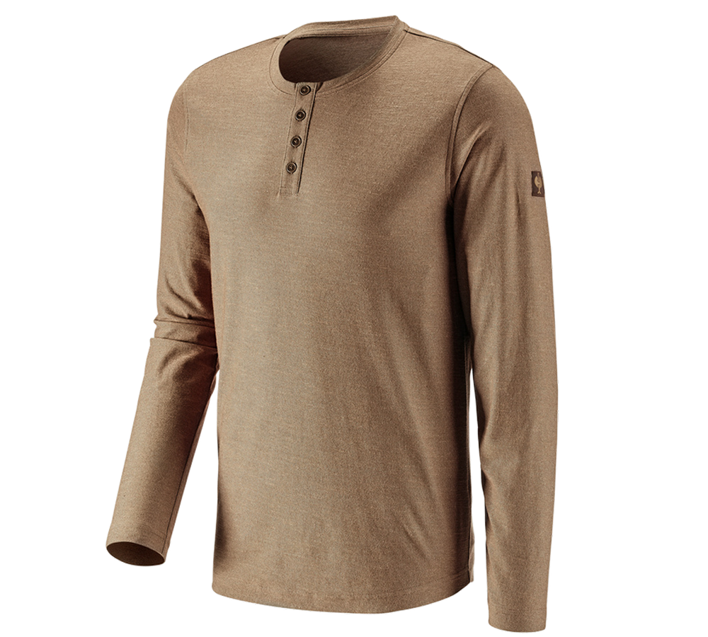 Trička, svetry & košile: Triko s dlouhým rukávem e.s.vintage + sépiová melanž