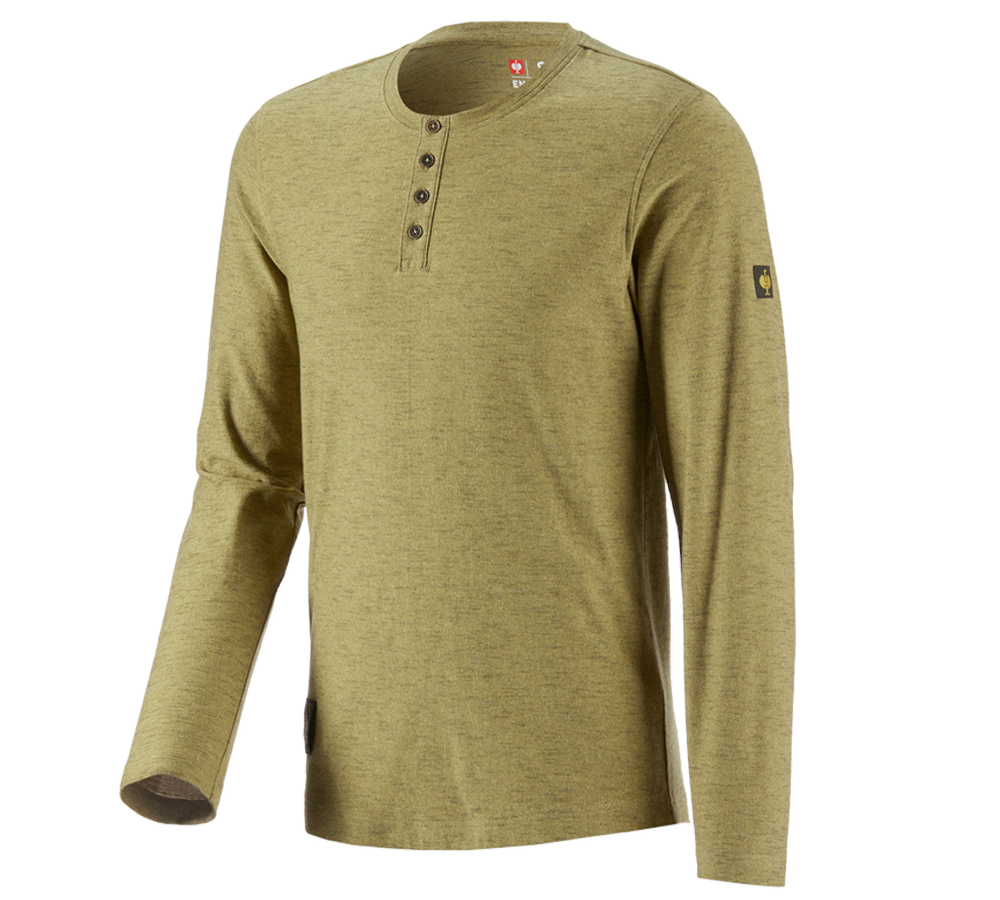 Trička, svetry & košile: Triko s dlouhým rukávem e.s.vintage + zlatá molton melanž
