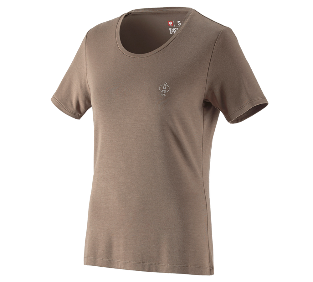Trička | Svetry | Košile: Modal tričko e.s. ventura vintage, dámské + stínově hnědá
