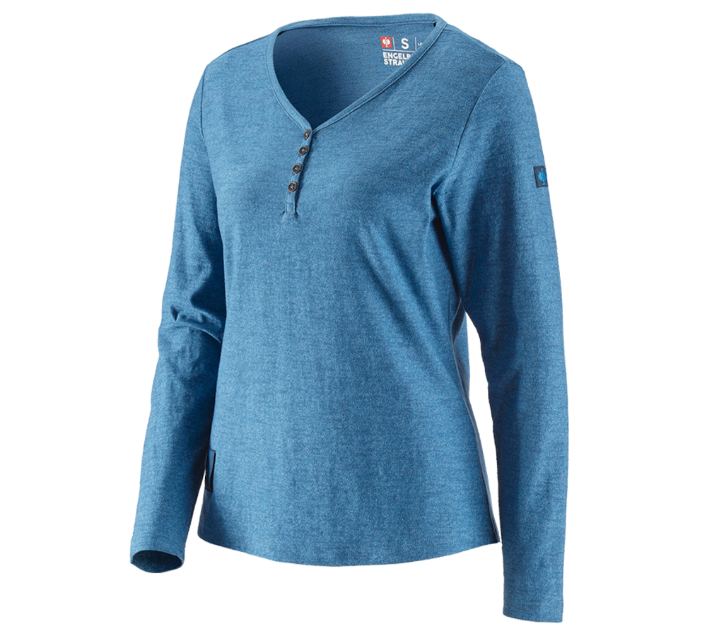 Trička | Svetry | Košile: Triko s dlouhým rukávem e.s.vintage, dámské + ledově modrá melange