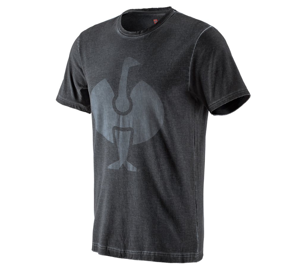 Trička, svetry & košile: Tričko e.s.motion ten ostrich + oxidově černá vintage