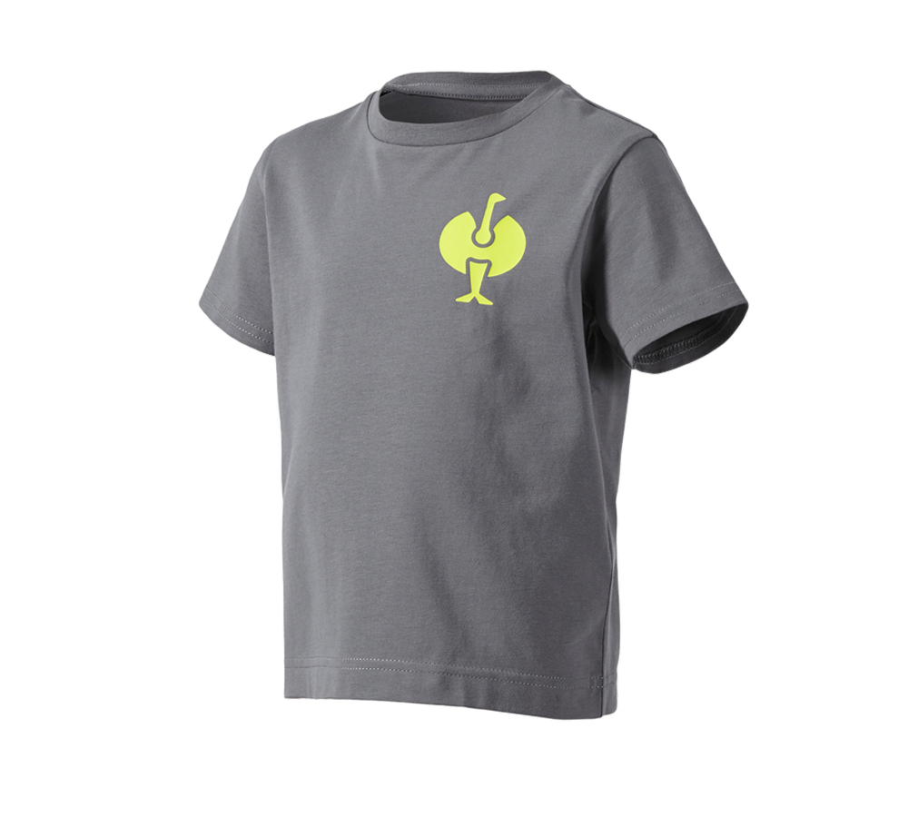 Trička | Svetry | Košile: Tričko e.s.trail, dětská + čedičově šedá/acidově žlutá