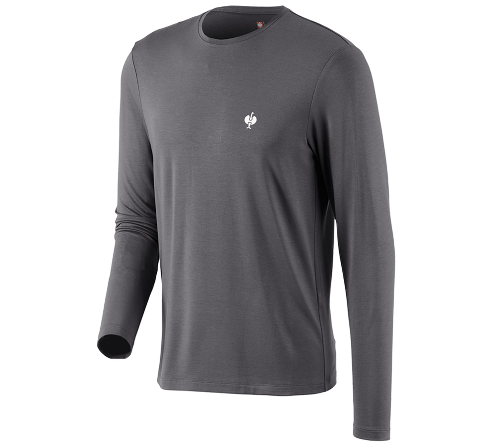 Trička, svetry & košile: Modal-Triko s dlouhým rukávem e.s.concrete + antracit