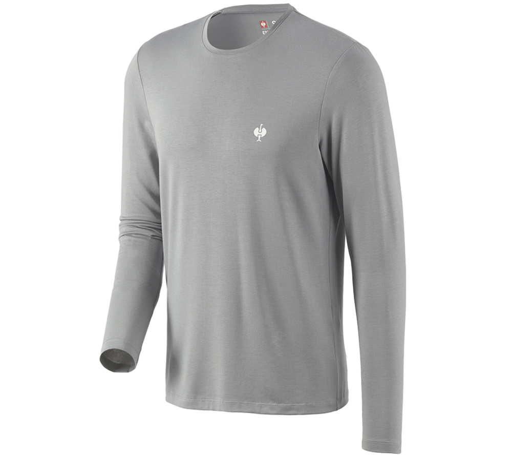 Trička, svetry & košile: Modal-Triko s dlouhým rukávem e.s.concrete + perlově šedá