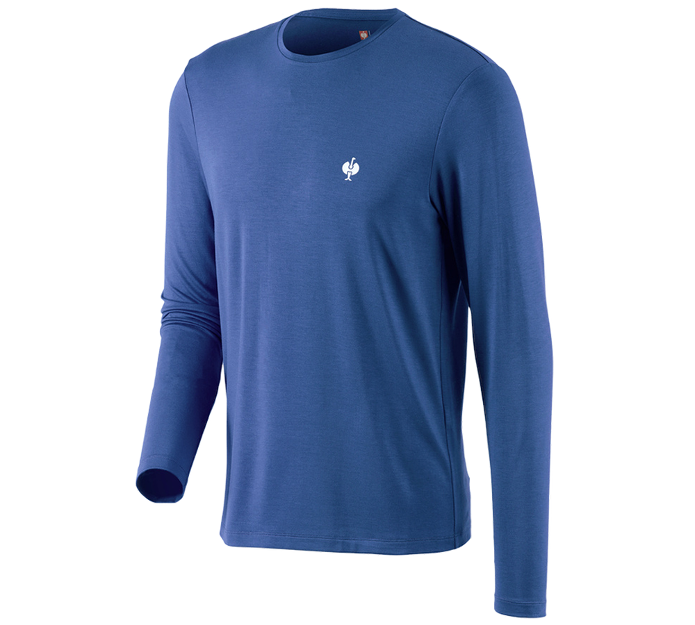 Trička, svetry & košile: Modal-Triko s dlouhým rukávem e.s.concrete + alkalická modrá