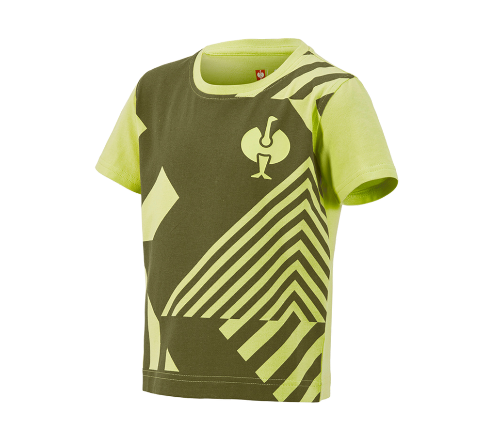 Trička | Svetry | Košile: Tričko e.s.trail graphic, dětské + jalovcová zelená/citronově zelená