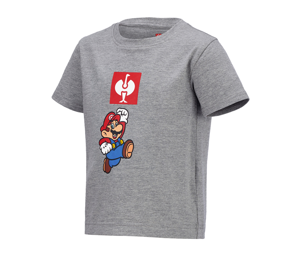 Trička | Svetry | Košile: Dětské triko Super Mario + šedý melír