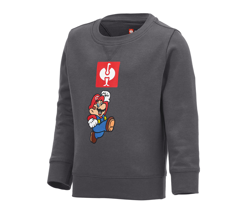 Trička | Svetry | Košile: Dětská mikina Super Mario + antracit