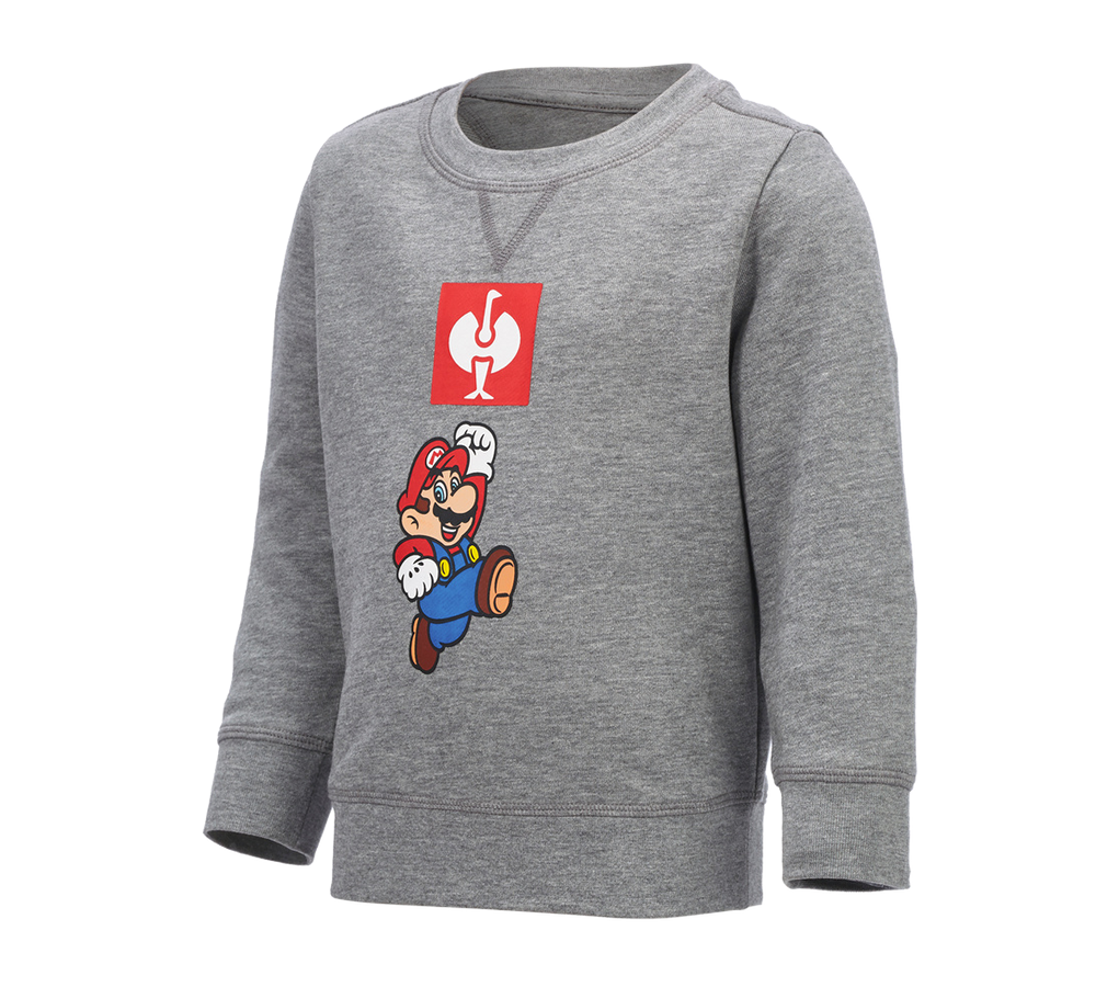 Trička | Svetry | Košile: Dětská mikina Super Mario + šedý melír