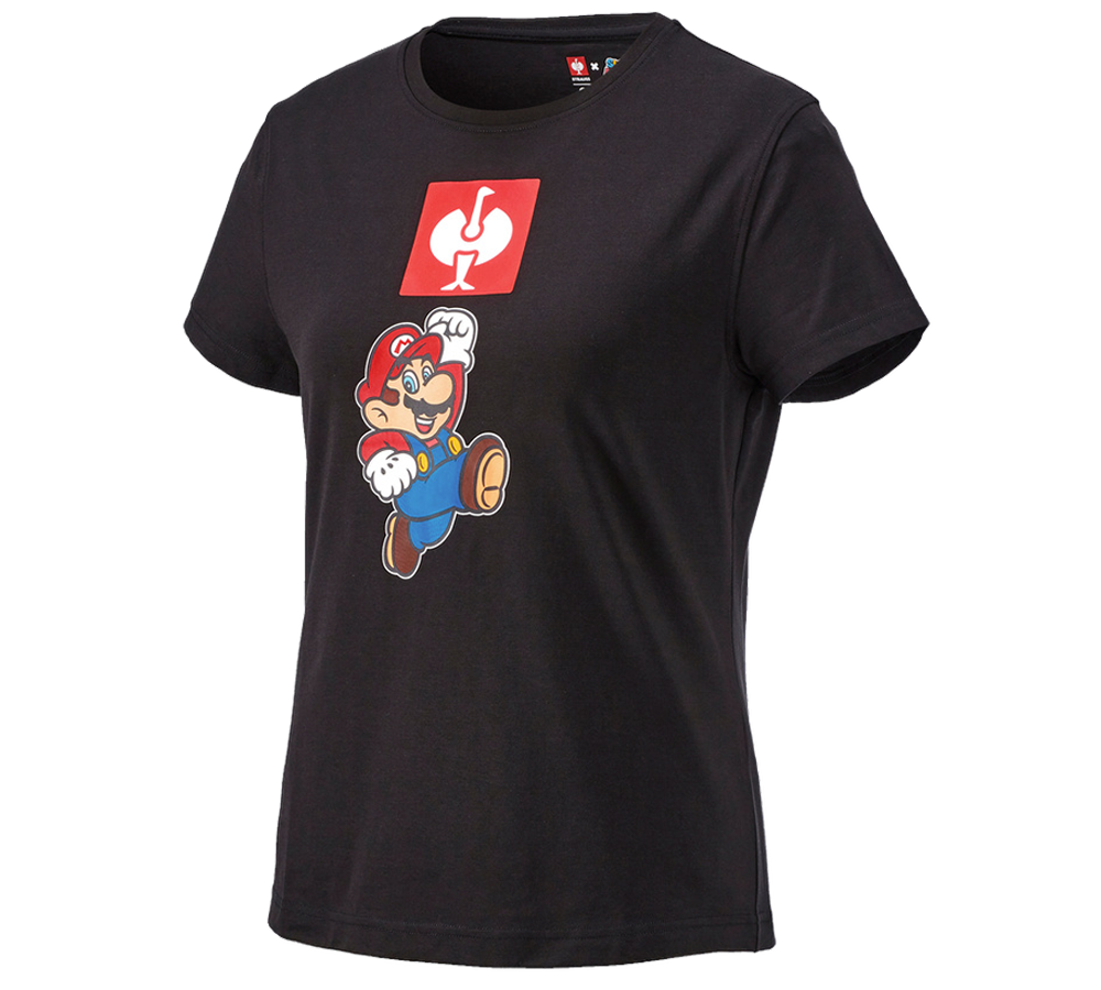 Trička | Svetry | Košile: Dámské triko Super Mario + černá