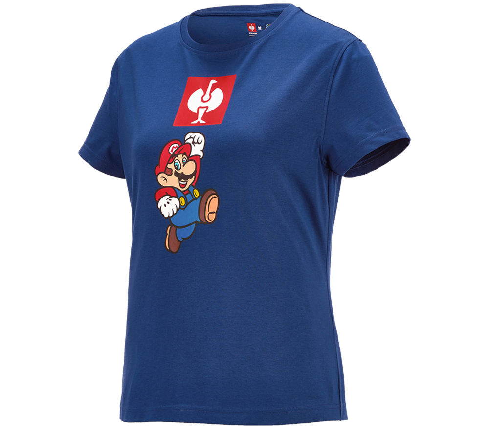 Trička | Svetry | Košile: Dámské triko Super Mario + alkalická modrá