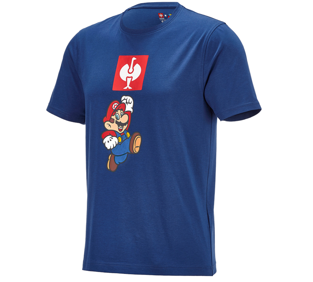 Trička, svetry & košile: Pánské triko Super Mario + alkalická modrá