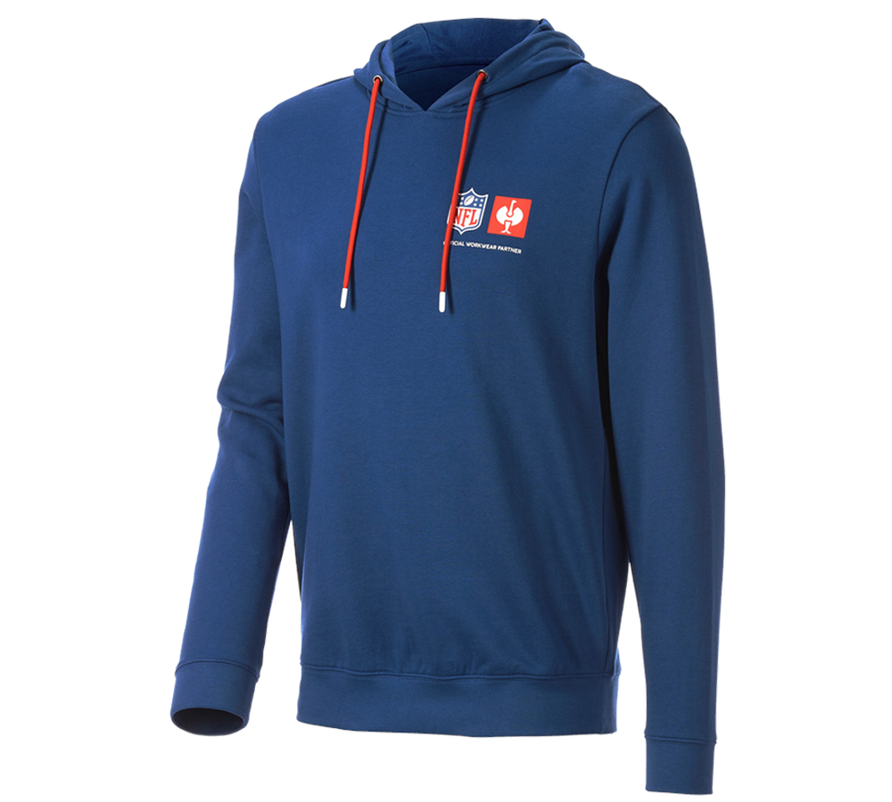 Spolupráce: NFL hoodie + neptunová modrá/strauss červená