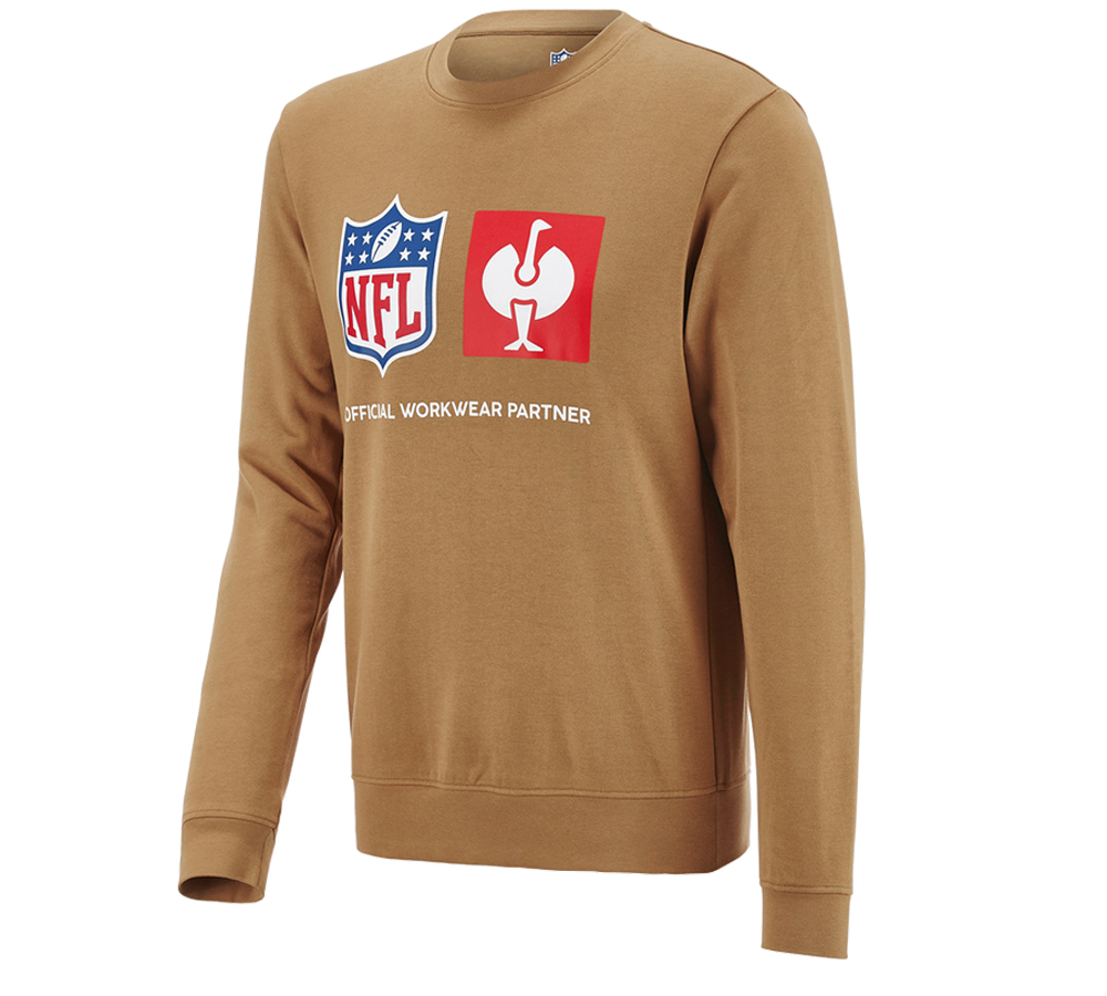 Oděvy: NFL Sweatshirt cotton + mandlově hnědá