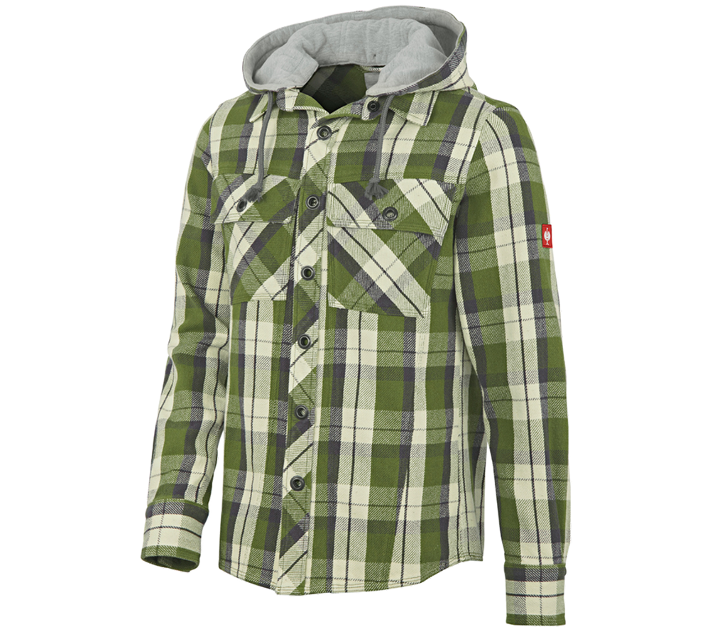 Trička, svetry & košile: Košile s kapucí e.s.roughtough + les/titan/přírodní