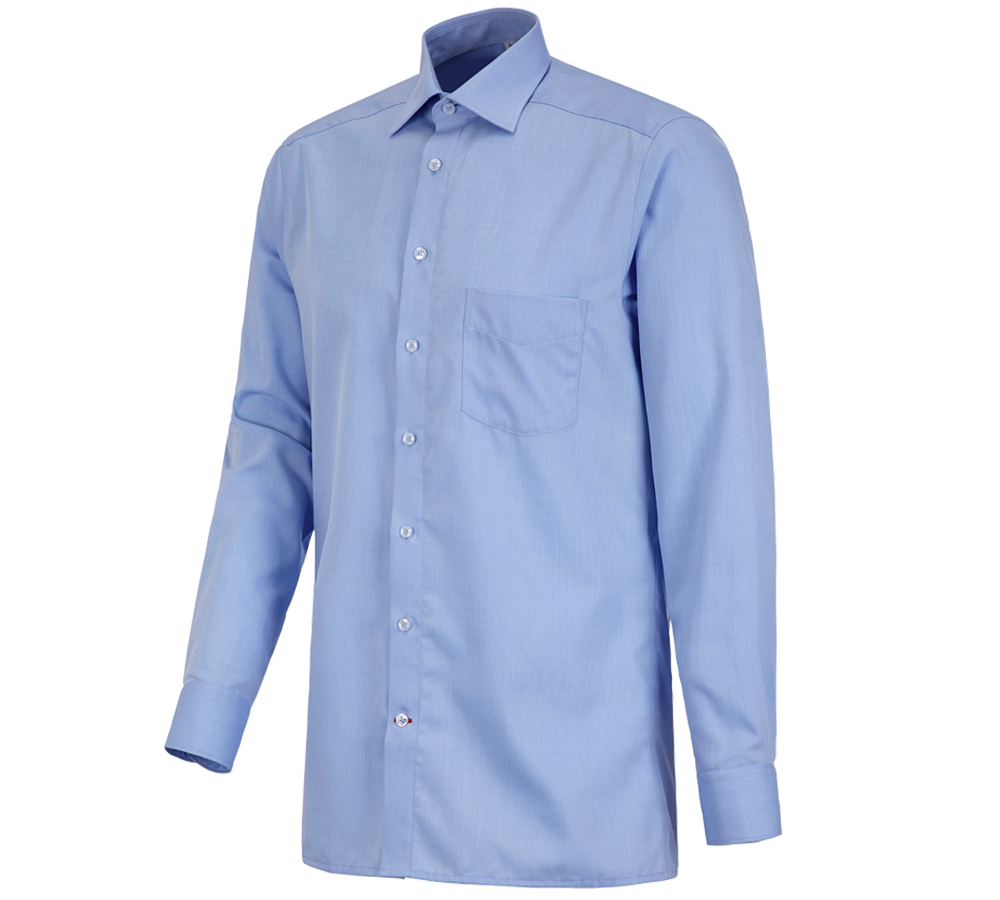 Trička, svetry & košile: Business košile e.s.comfort, s dlouhým rukávem + světle modrá melanž