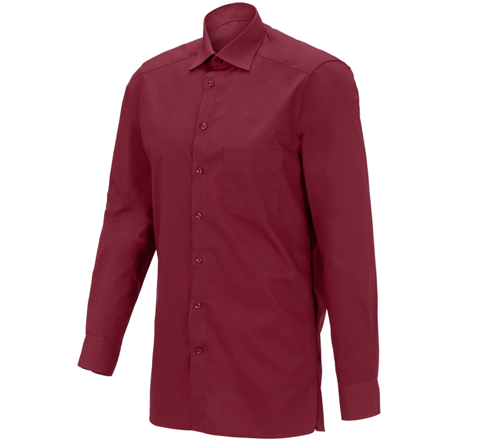 Trička, svetry & košile: e.s. Servisní košile s dlouhým rukávem + rubínová