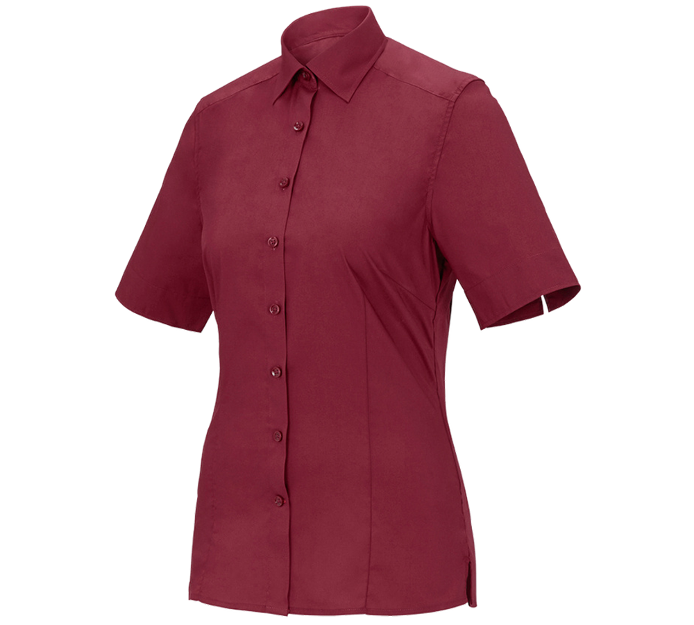 Trička | Svetry | Košile: Halena pro podnikání e.s.comfort,s krátkým rukávem + rubínová
