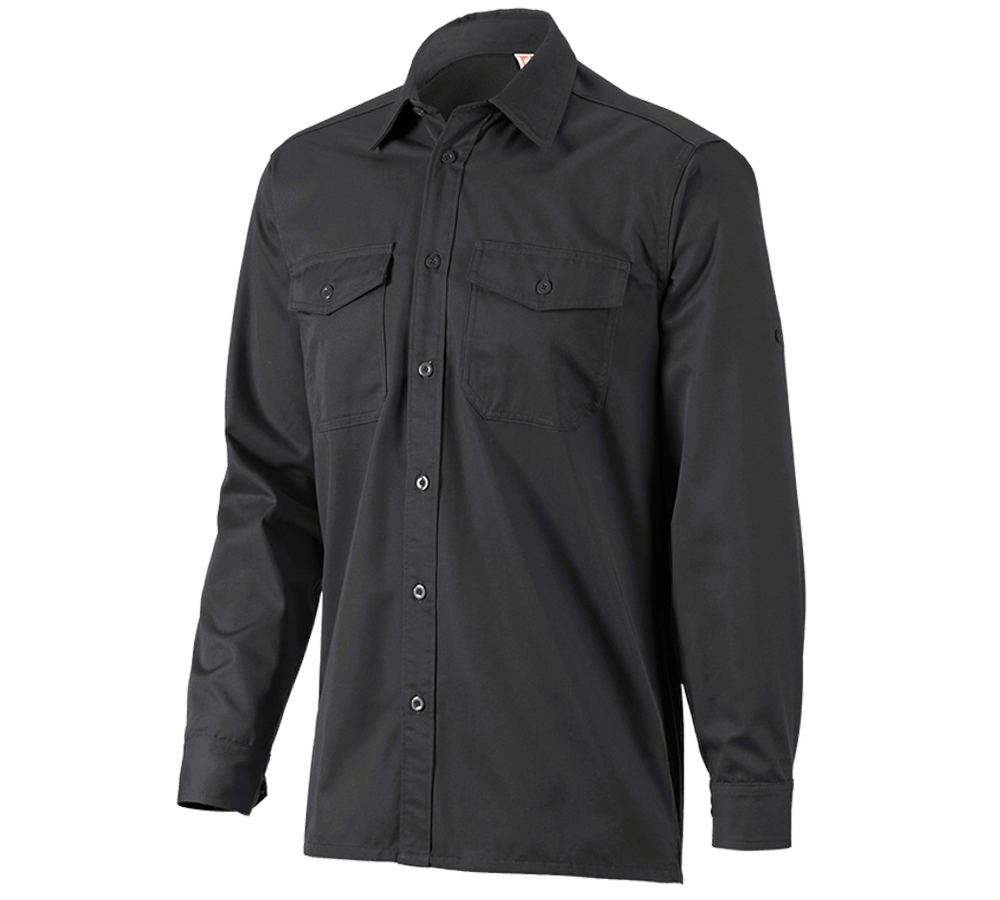 Trička, svetry & košile: Pracovní košile e.s.classic, dlouhý rukáv + černá