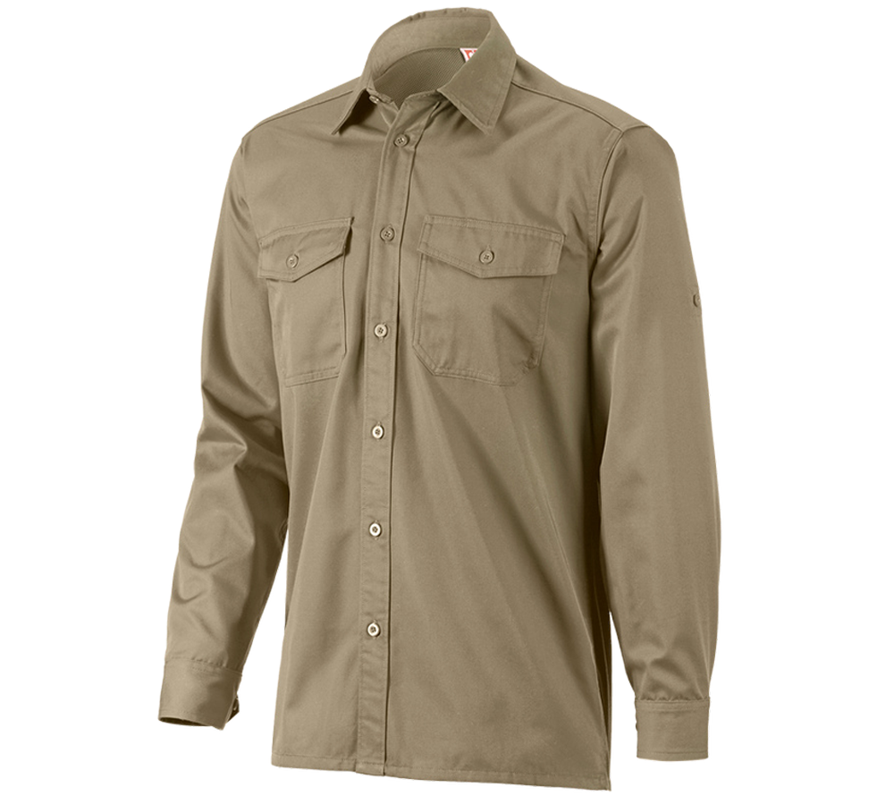 Trička, svetry & košile: Pracovní košile e.s.classic, dlouhý rukáv + khaki