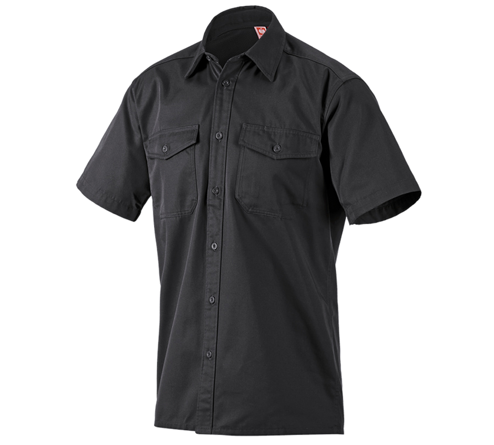 Trička, svetry & košile: Pracovní košile e.s.classic, krátký rukáv + černá