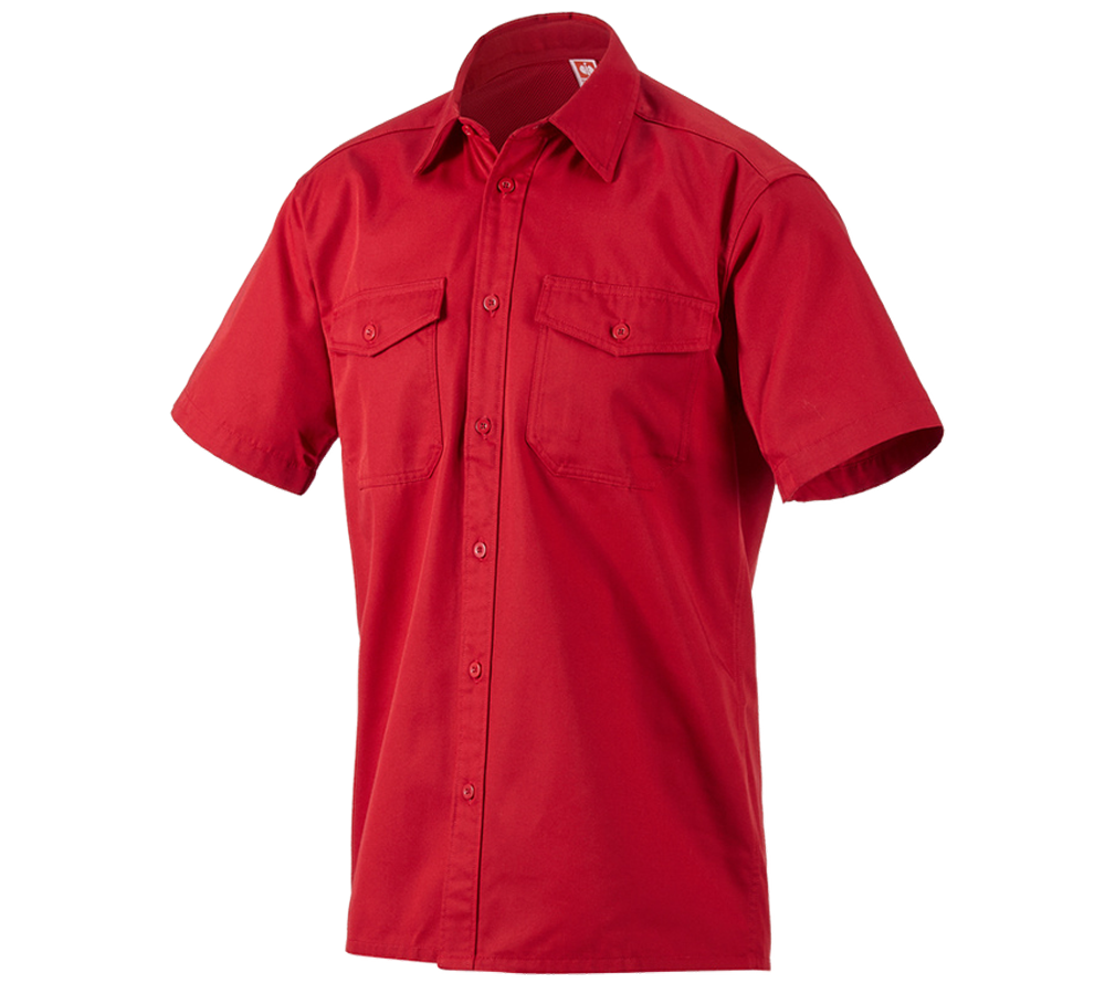 Trička, svetry & košile: Pracovní košile e.s.classic, krátký rukáv + červená