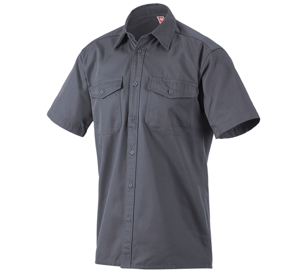 Trička, svetry & košile: Pracovní košile e.s.classic, krátký rukáv + šedá