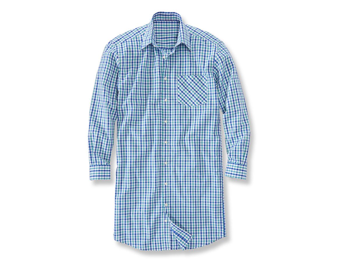 Trička, svetry & košile: Košile s dlouhým rukávem Hamburg, extra dlouhá + modrá chrpa/laguna/bílá
